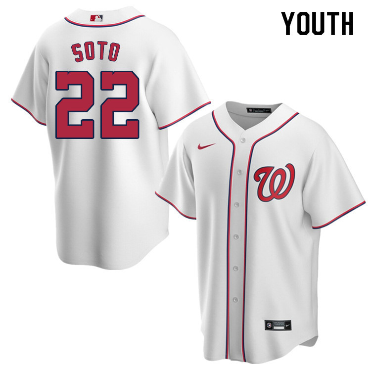 Nike Youth #22 Juan Soto Washington Nationals Baseball Jerseys Sale-White